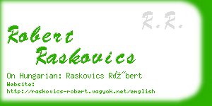 robert raskovics business card